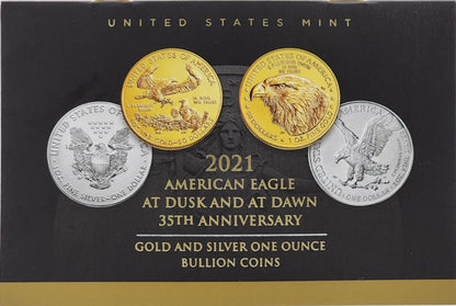 2021 $50 One-Ounce Gold Eagle Type 2 At Dusk & Dawn 35th Anniversary 295th PCGS MS70