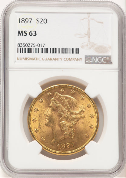 1897 $20 Liberty Double Eagle NGC MS63