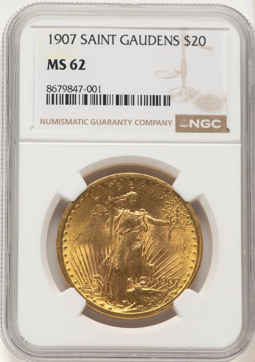 1907 $20 Saint Saint-Gaudens Double Eagle NGC MS62