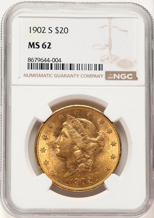 1902-S $20 Liberty Double Eagle NGC MS62