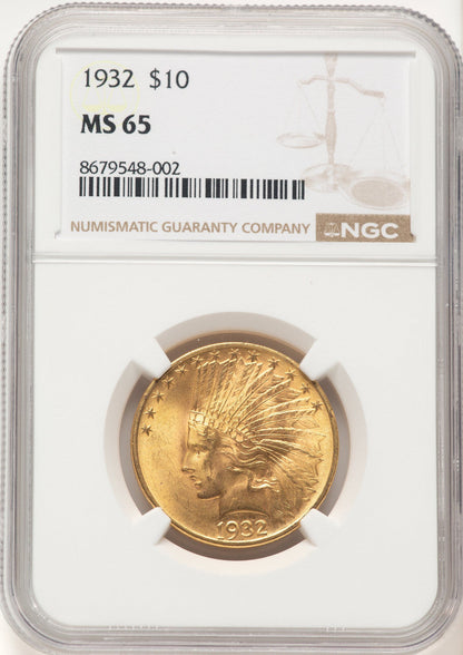 1932 $10 Indian Eagle NGC MS65