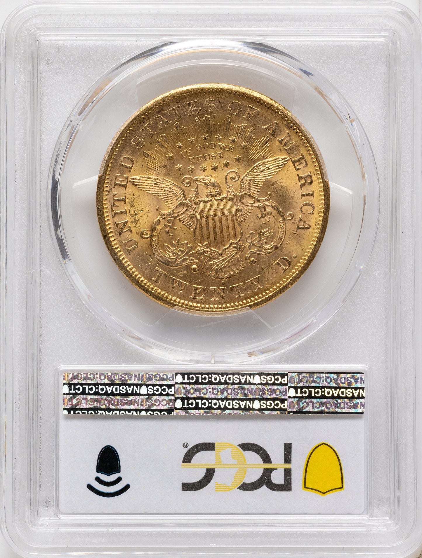 1871-S $20 Liberty Double Eagle PCGS MS62+