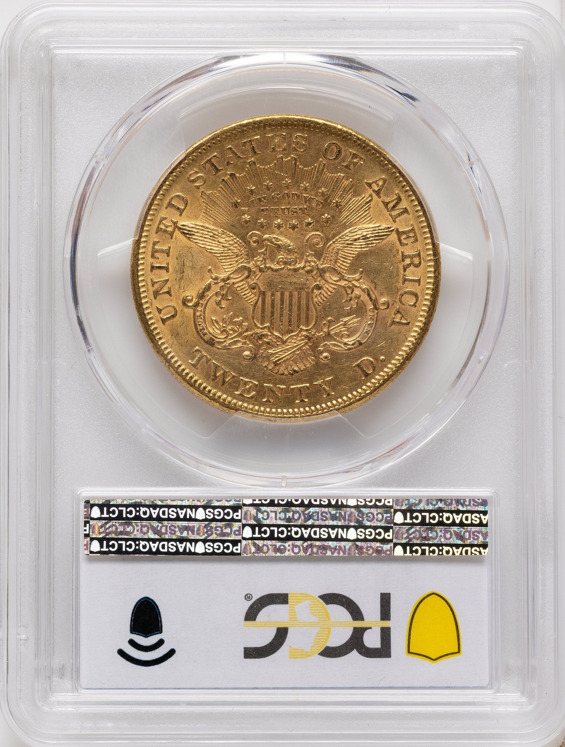 1872 $20 Liberty Double Eagle PCGS MS62