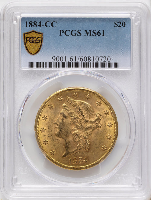 1884-CC $20 Liberty Double Eagle PCGS MS61