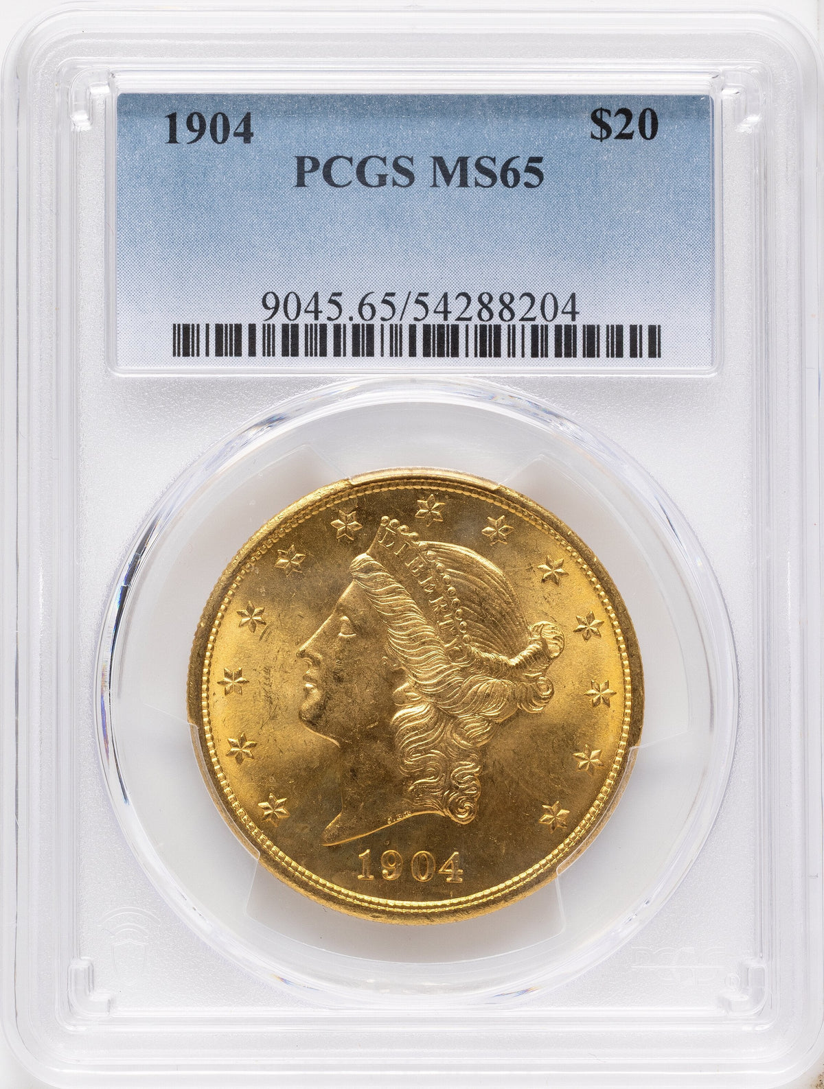 1904 $20 Liberty Liberty Double Eagle PCGS MS65