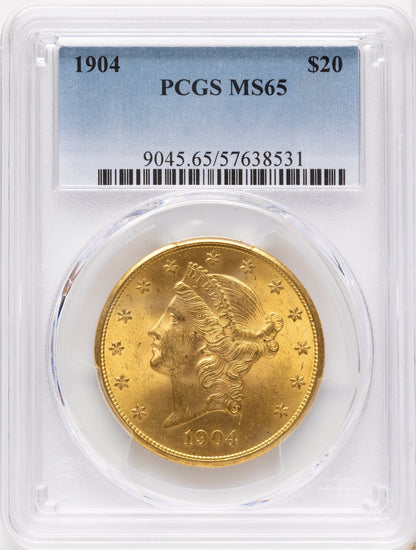 1904 $20 Liberty Liberty Double Eagle PCGS MS65