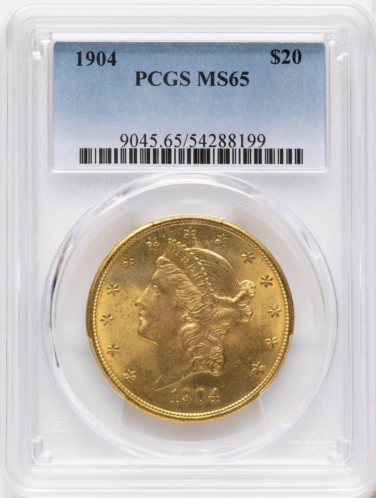 1904 $20 Liberty Liberty Double Eagle PCGS MS65
