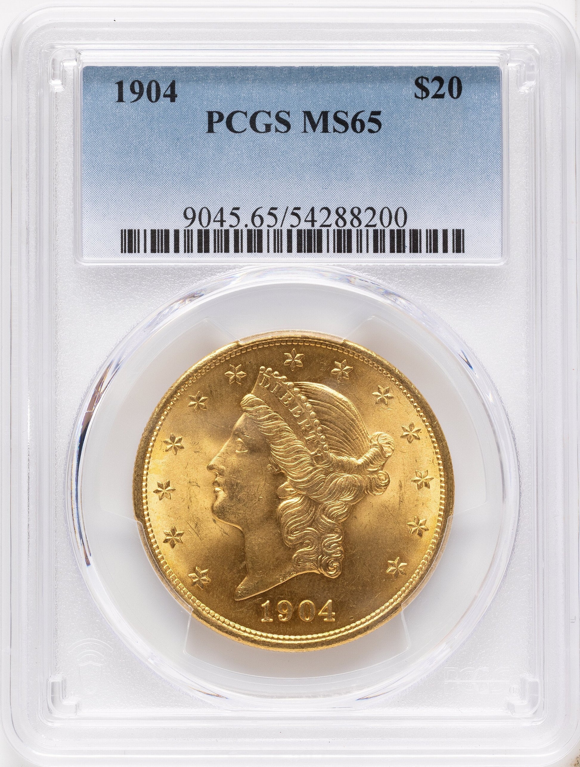 1904 $20 Liberty Liberty Double Eagle PCGS MS65