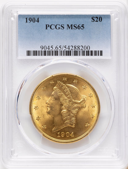 1904 $20 Liberty Liberty Double Eagle PCGS MS65