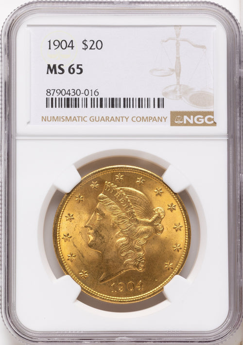 1904 $20 Liberty Liberty Double Eagle NGC MS65