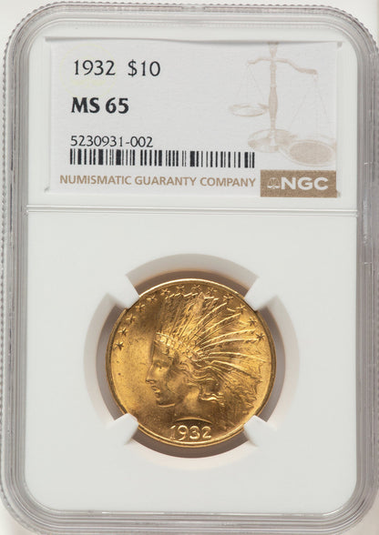 1932 $10 Indian Eagle NGC MS65