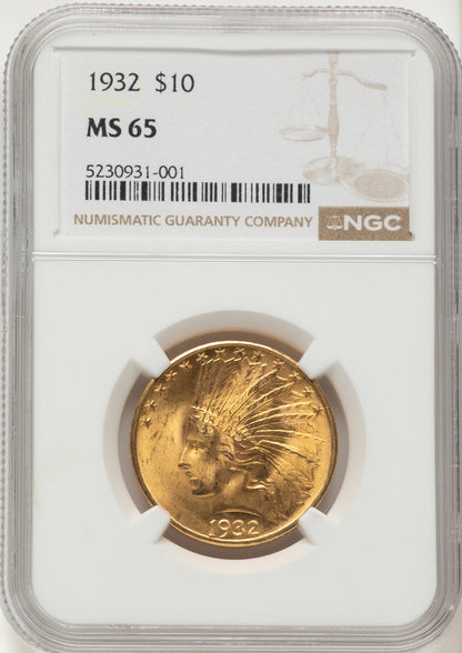1932 $10 Indian Eagle NGC MS65