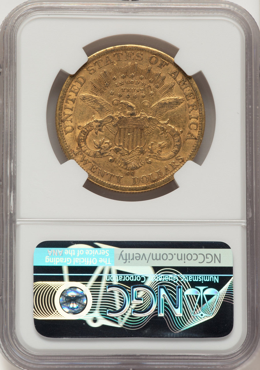 1884-CC $20 Liberty Double Eagle NGC AU50