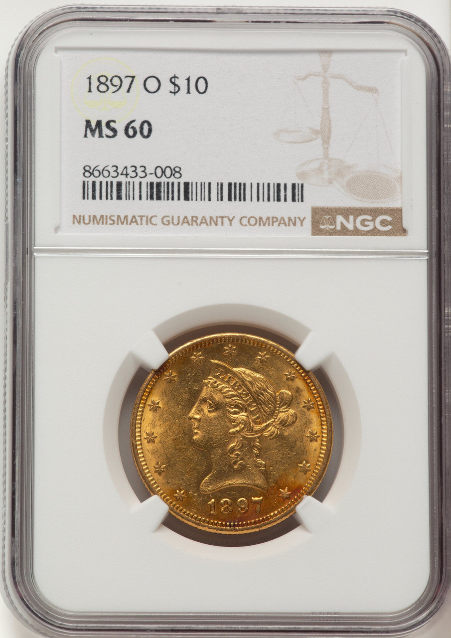 1897-O $10 Liberty Eagle NGC MS60