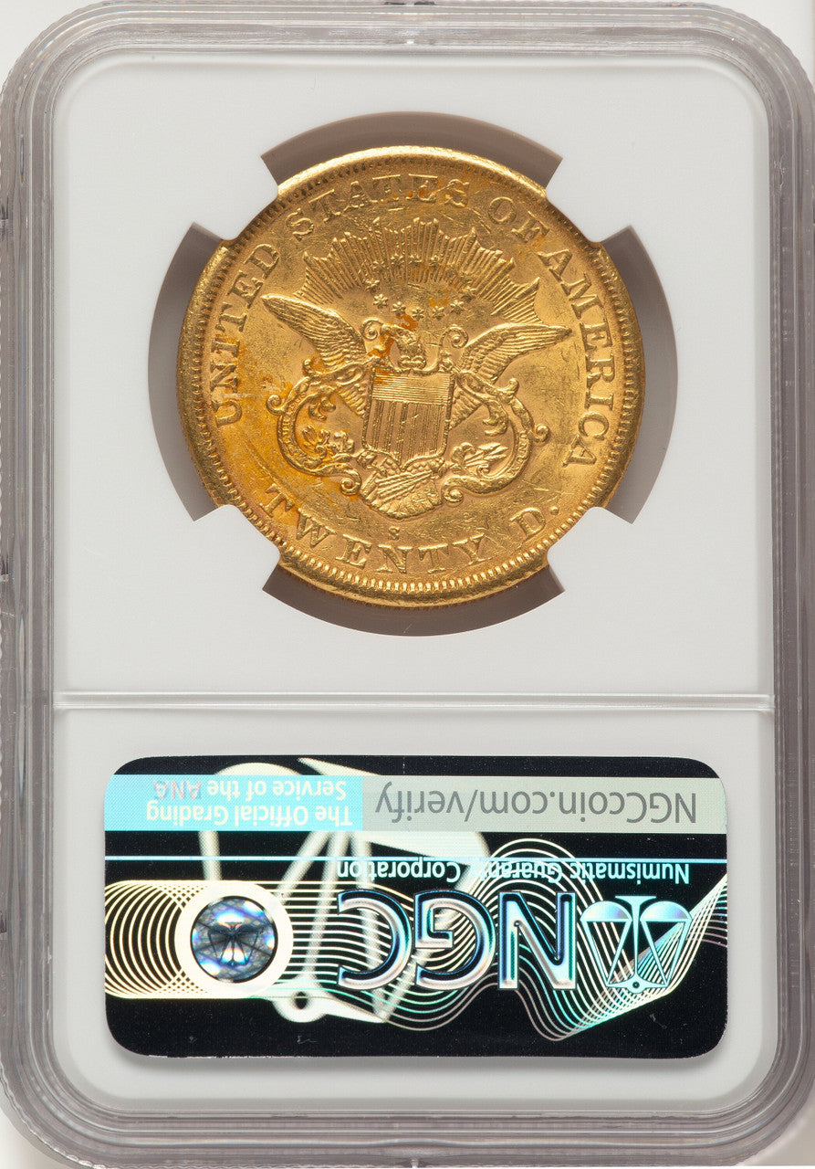 1865-S $20 Liberty Double Eagle NGC AU53