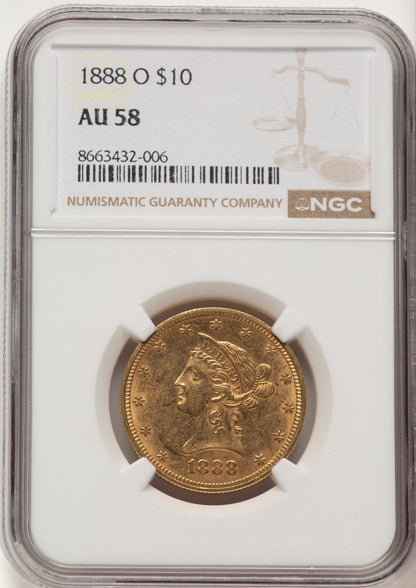 1888-O $10 Liberty Eagle NGC AU58