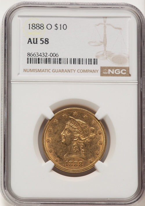 1888-O $10 Liberty Eagle NGC AU58