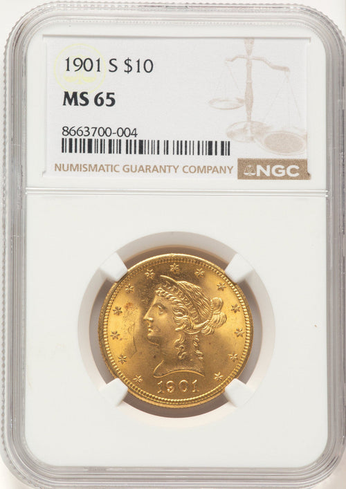 1901-S $10 Liberty Eagle NGC MS65