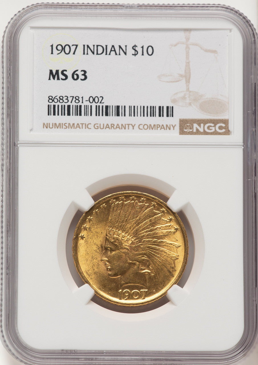 1907 $10 No Motto Indian Eagle NGC MS63 (177432033)
