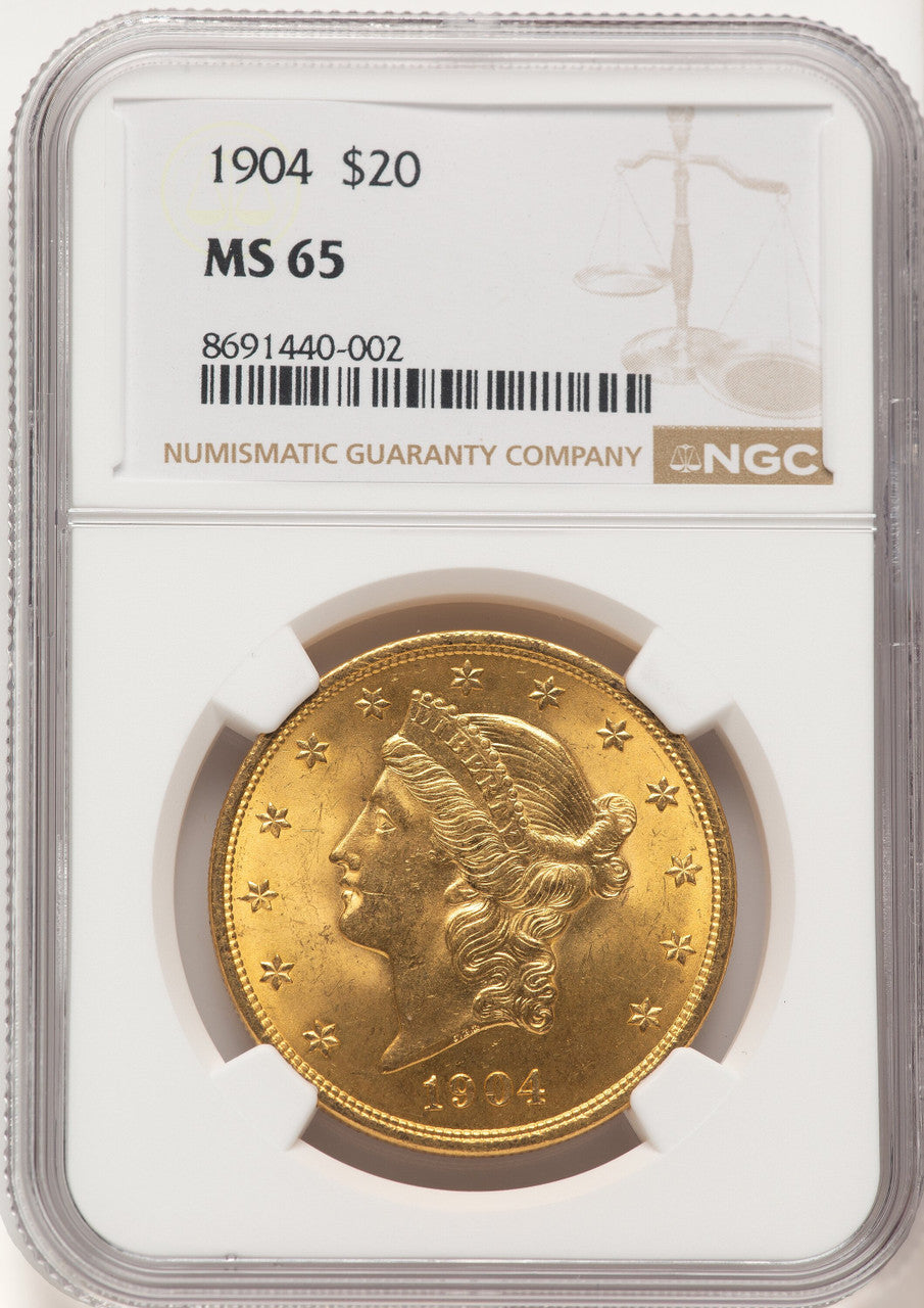 1904 $20 Liberty Liberty Double Eagle NGC MS65