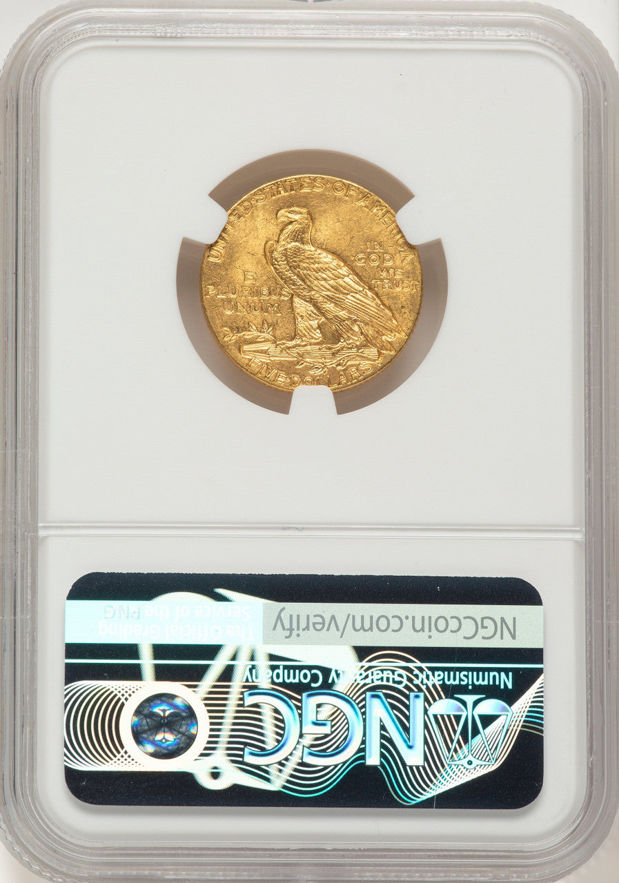 1911 $5 Indian Half Eagle NGC MS64
