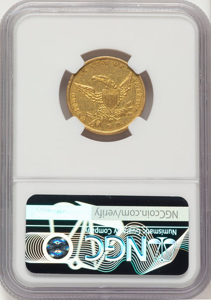 1838 $5 Classic Half Eagle NGC AU50