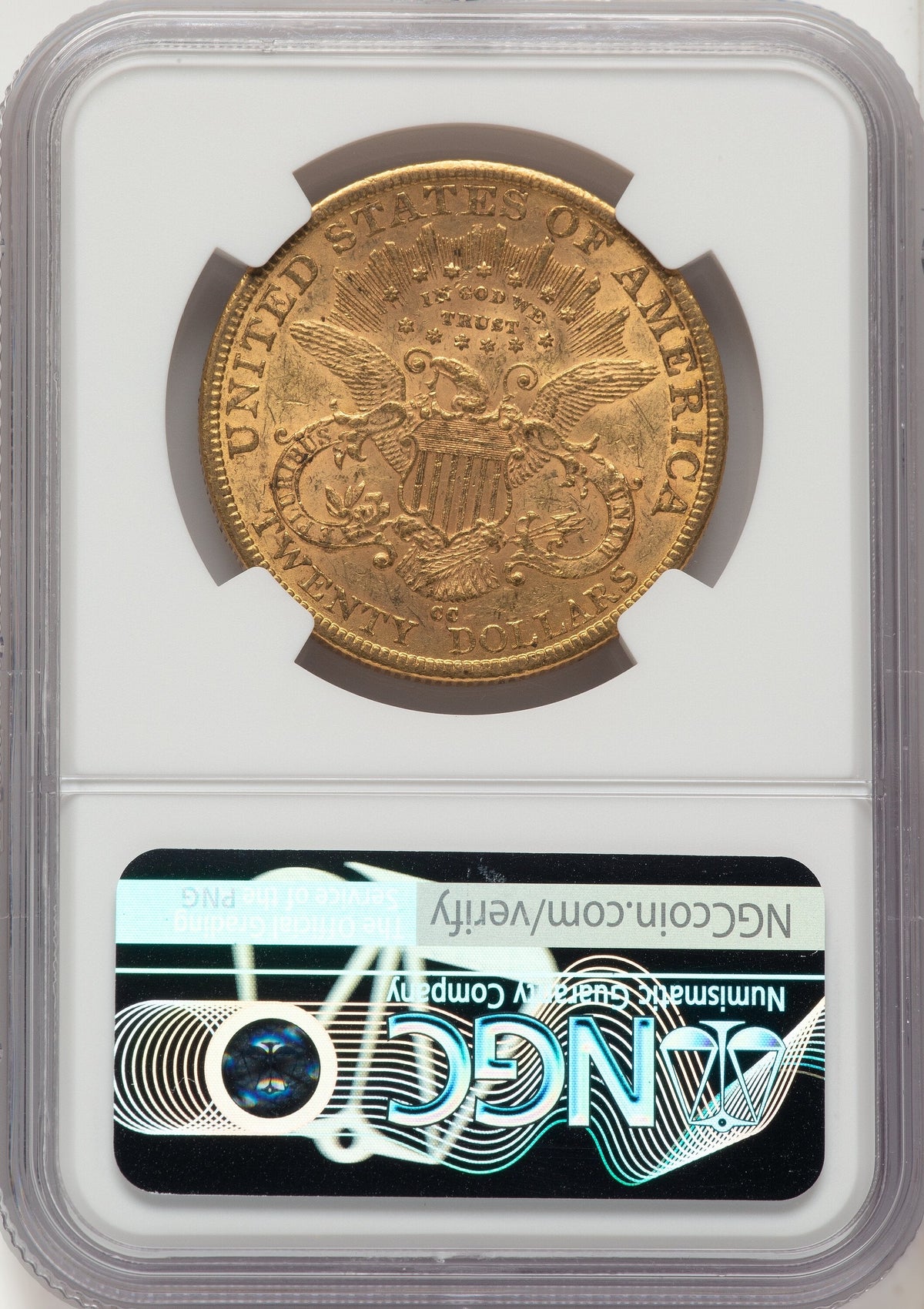 1884-CC $20 Liberty Double Eagle NGC AU58