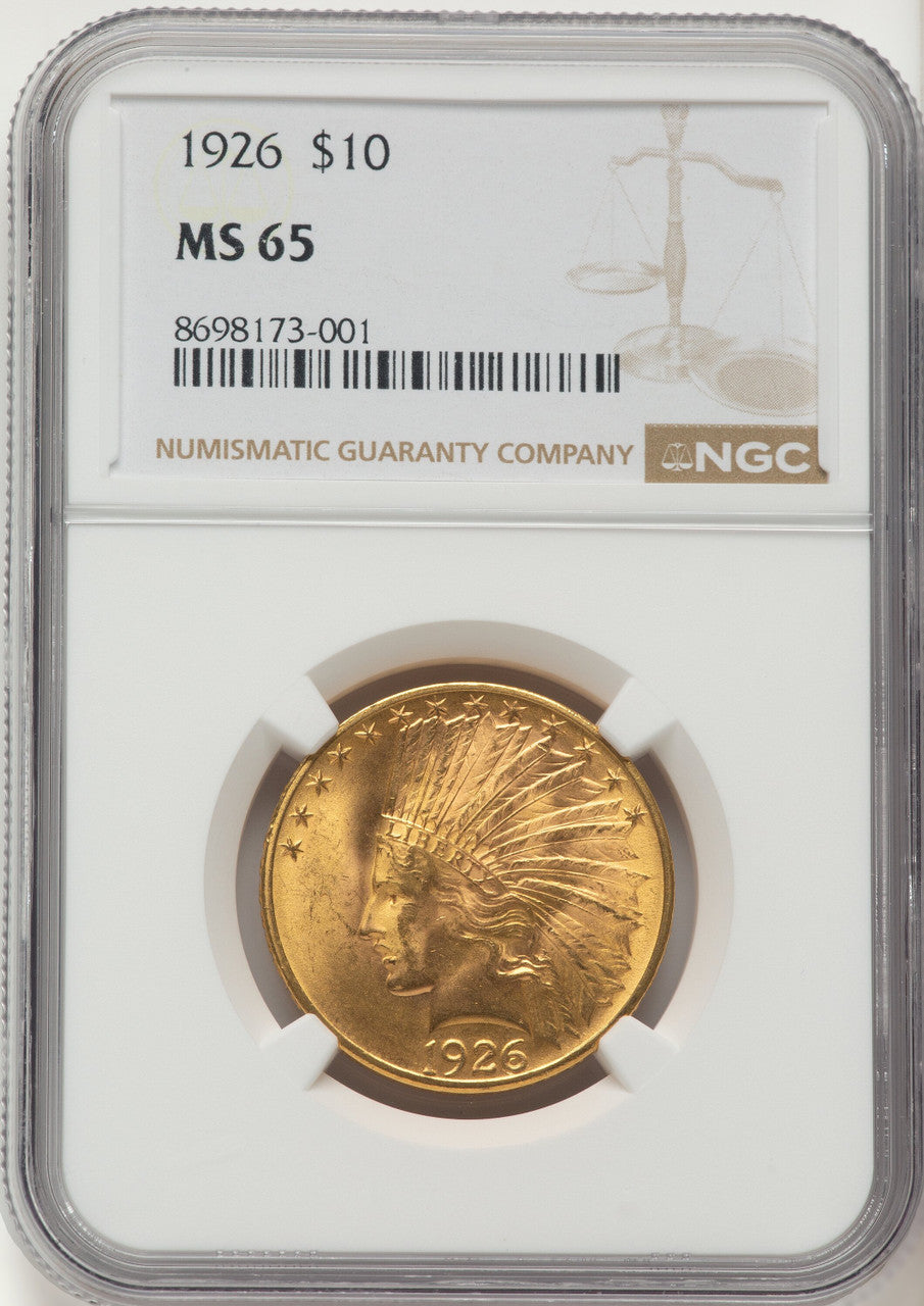 1926 $10 Indian Eagle NGC MS65