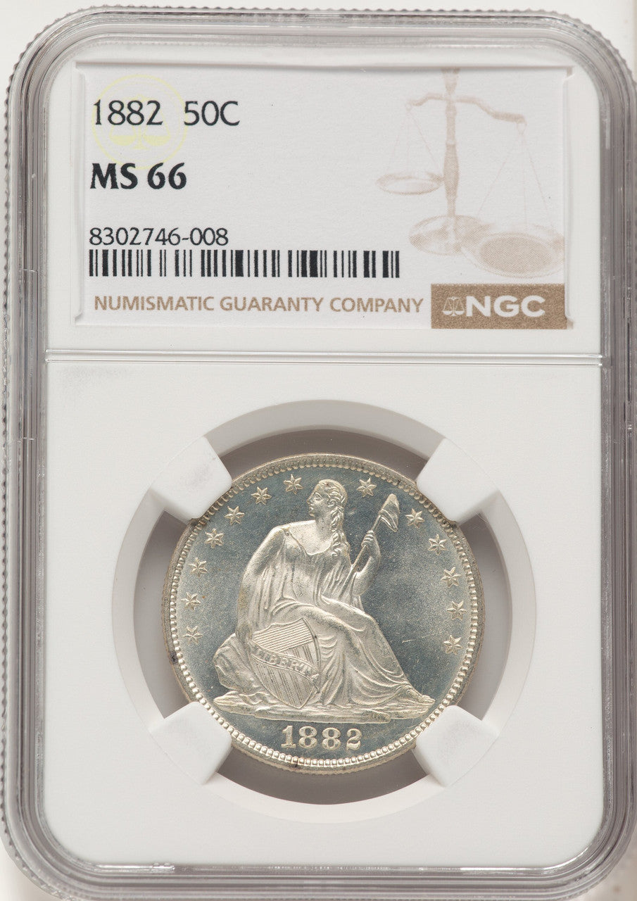 1882 50C Seated Half Dollar NGC MS66