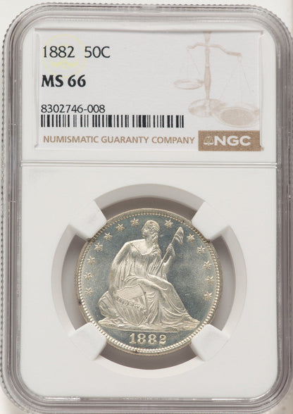 1882 50C Seated Half Dollar NGC MS66