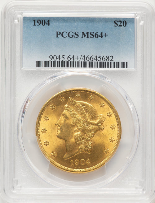 1904 $20 Liberty Liberty Double Eagle PCGS MS64+