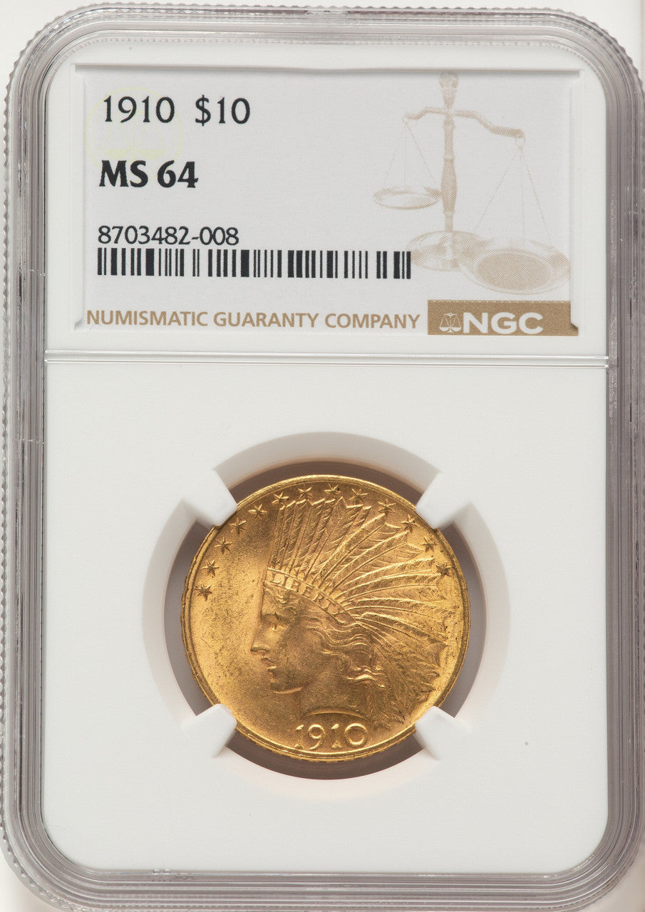 1910 $10 Indian Eagle NGC MS64