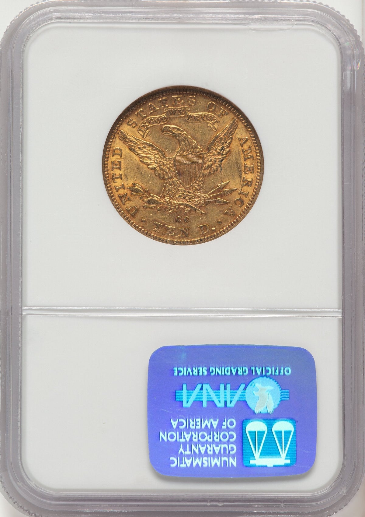 1892-CC $10 Liberty Eagle NGC AU58
