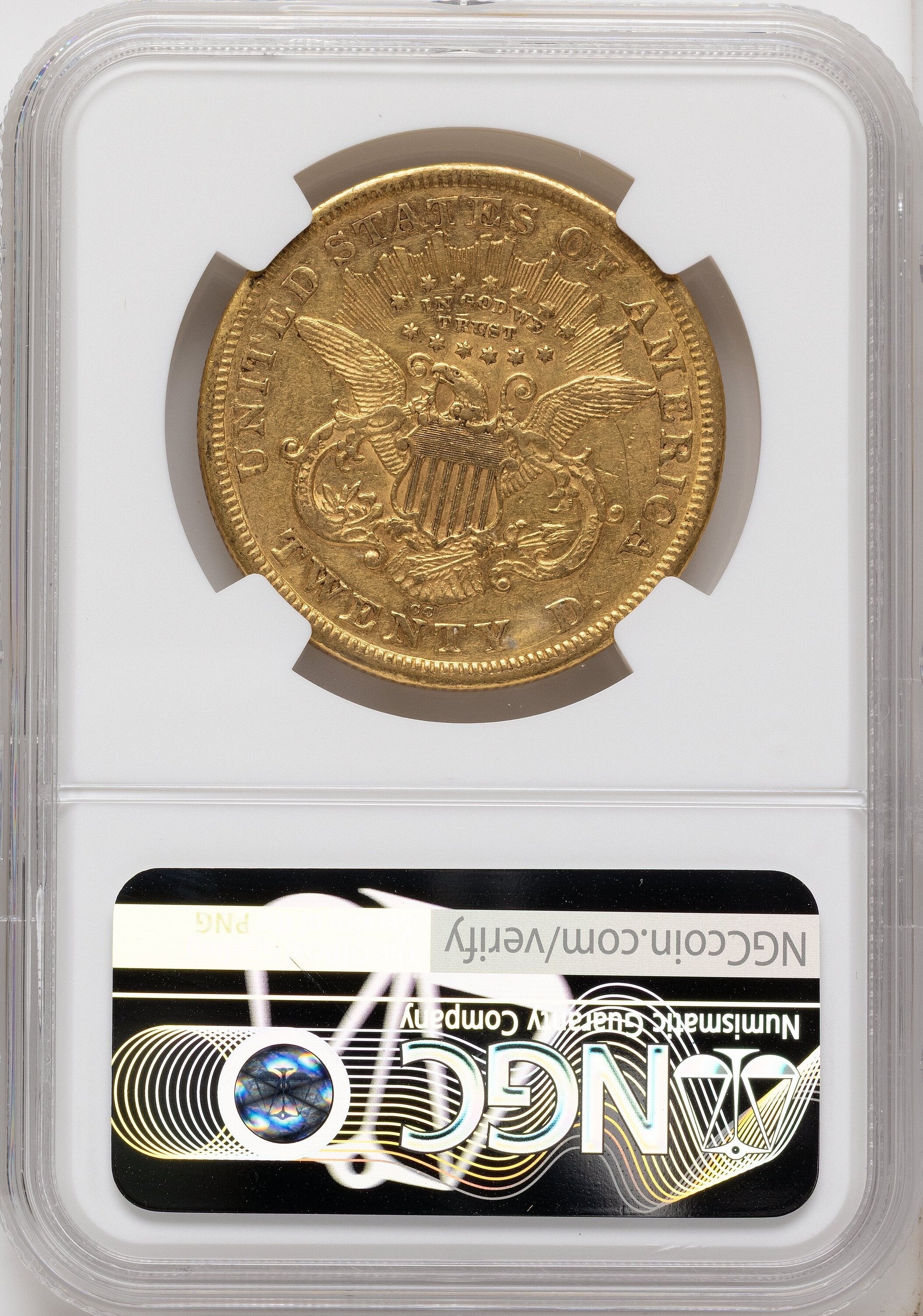 1876-CC $20 Liberty Double Eagle NGC XF45