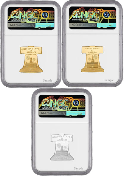 2026-P Freedom Ringing Liberty Bell 3-Coin Set FDI NGC PF69 Congress