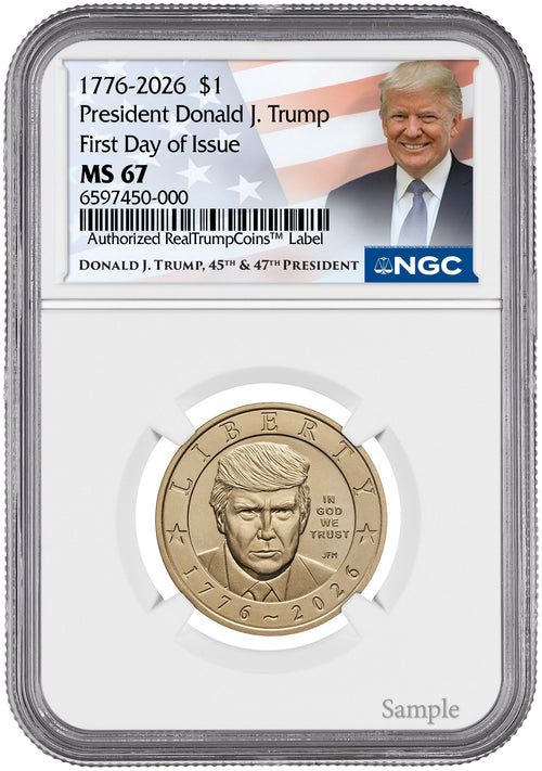2026 President Donald J. Trump Semiquincentennial Coin FDI NGC MS67 Trump