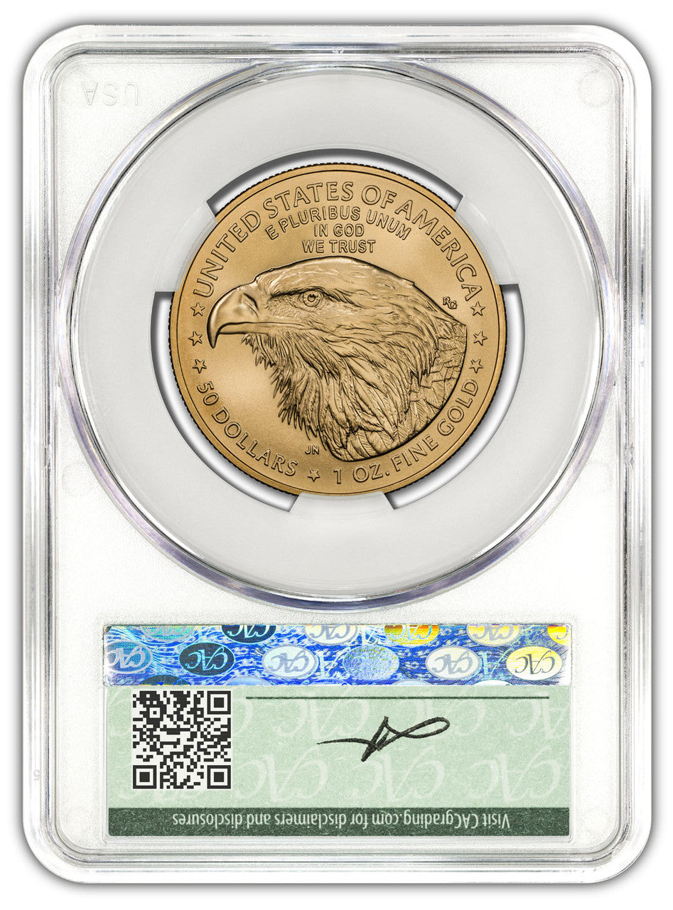 2026-W 1 oz Enhanced Gold Eagle 250 AD CAC MS70 (1776-2026) Founders