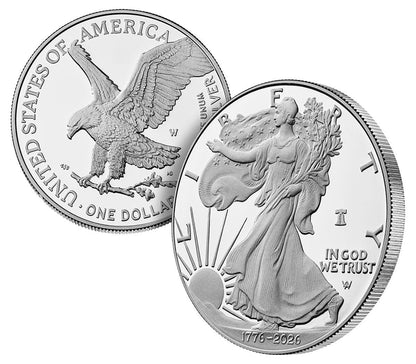 2026 W Silver Eagle Liberty Bell 250 Privy FDI PF70 NGC Bressett (1776–2026)