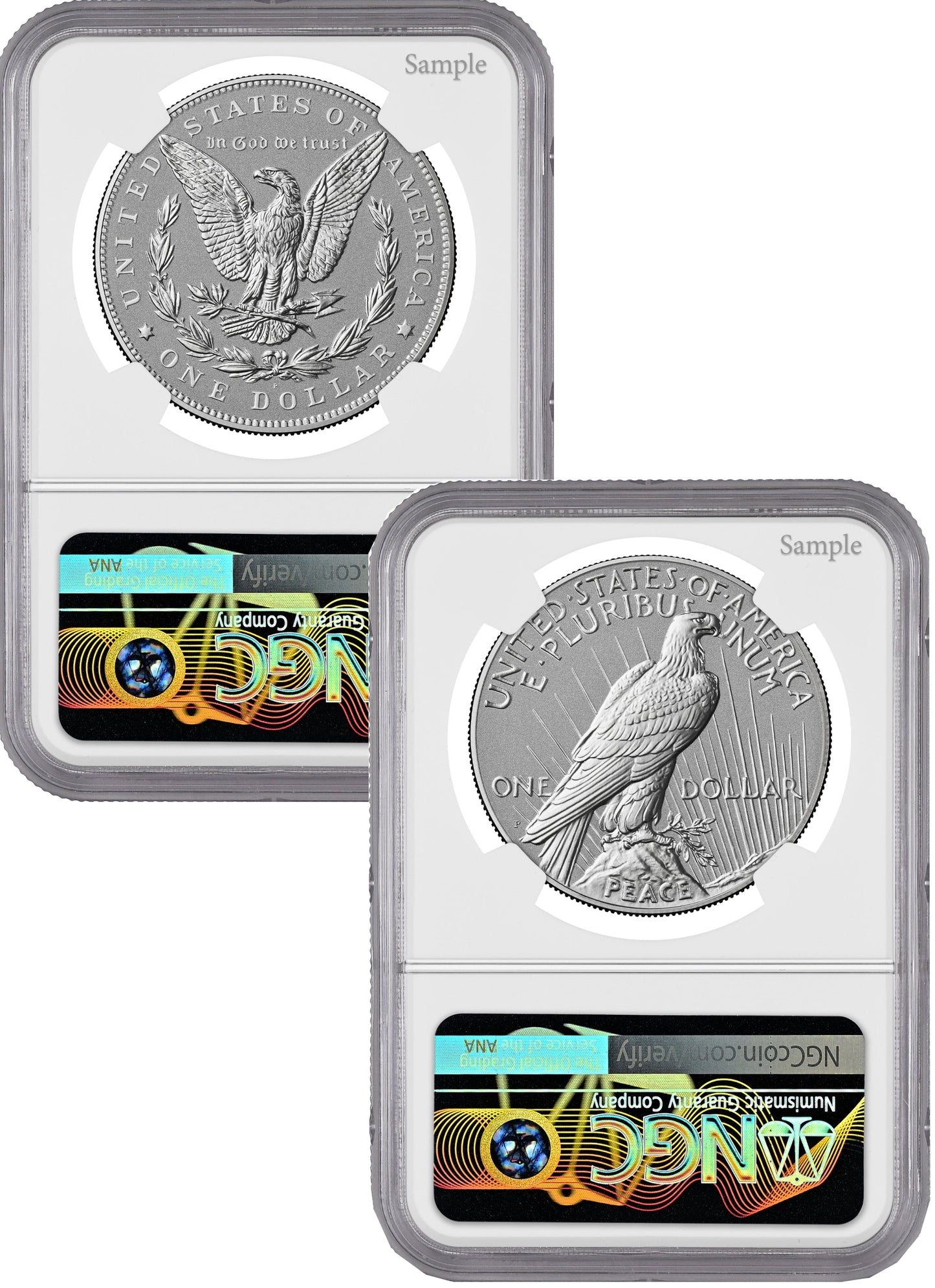 2026-P Morgan and Peace Dollar Reverse Proof 2-Coin Set NGC PF70 FDOI Harrigal America 250 Label