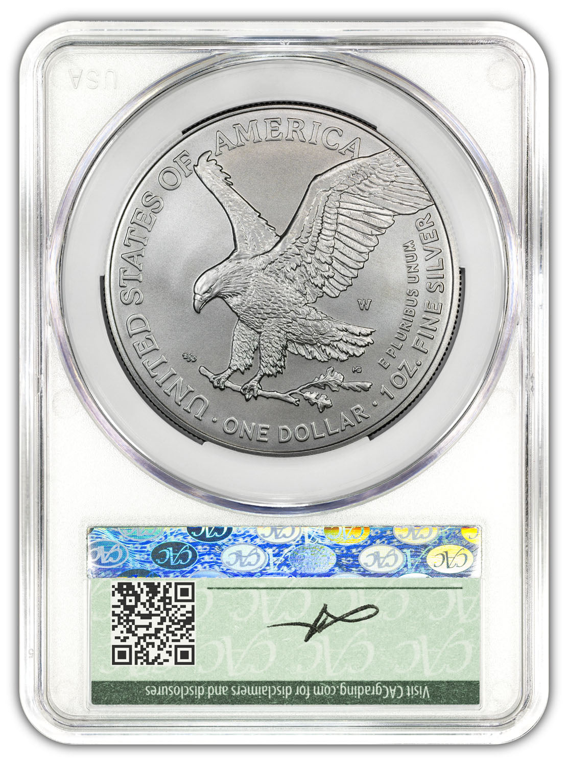 2026-W Enhanced Silver Eagle 250 AD CAC MS70 (1776-2026) Founders