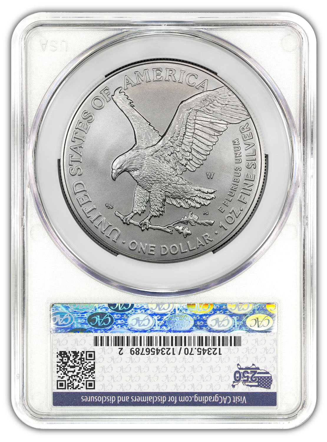 2026-W Enhanced Silver Eagle 250 AD CAC MS70 (1776-2026) Battlefield
