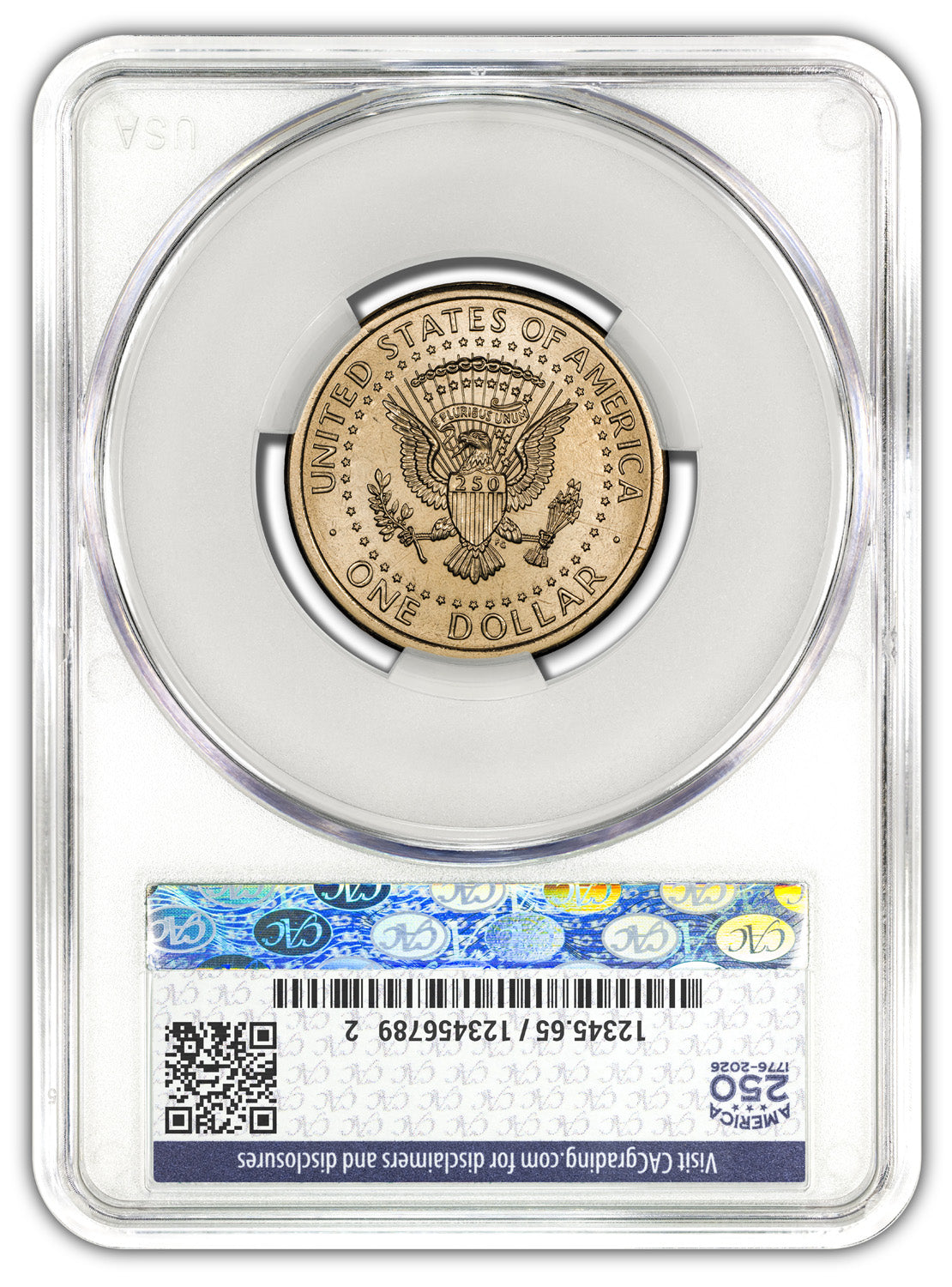 2026 President Donald J. Trump Dollar July 4th Privy AD CAC MS63 Flag 250