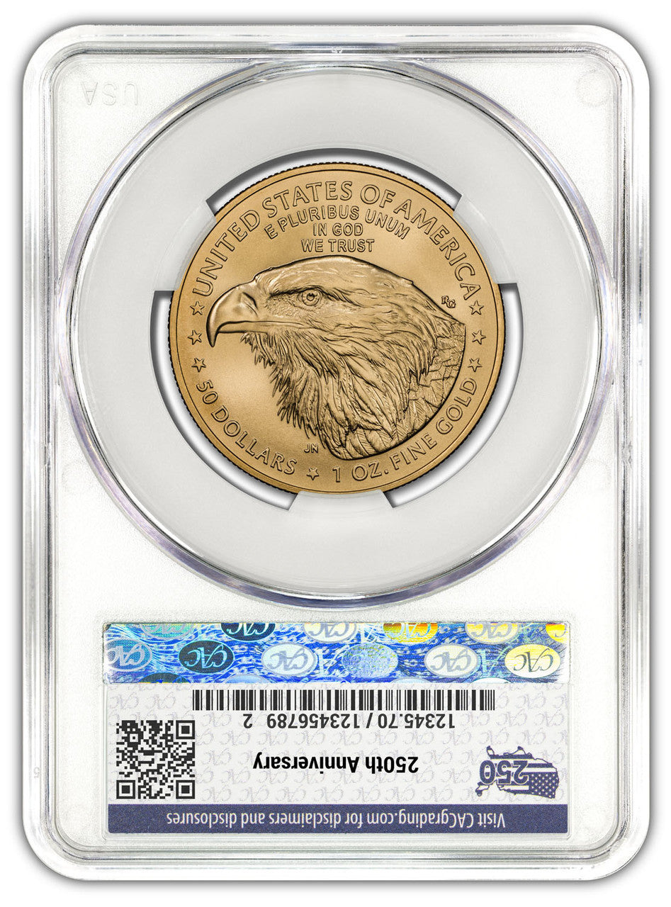 2026-W 1 oz Enhanced Gold Eagle 250 Liberty Bell FDD CAC MS70 (1776-2026) Battlefield
