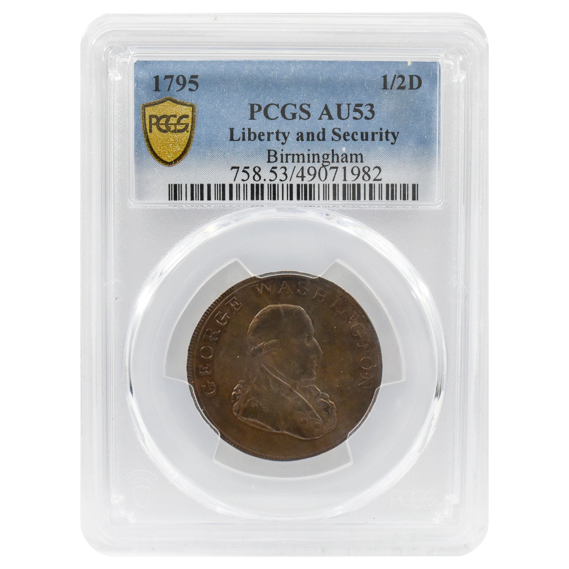 1795 Penny Liberty & Security AU53 PCGS