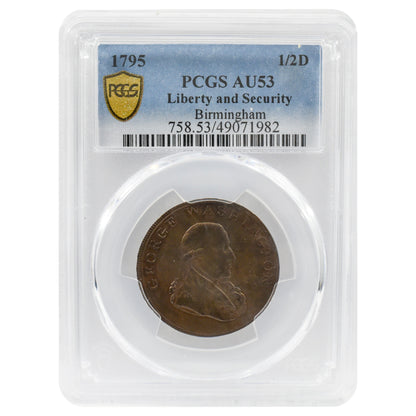 1795 Penny Liberty & Security AU53 PCGS