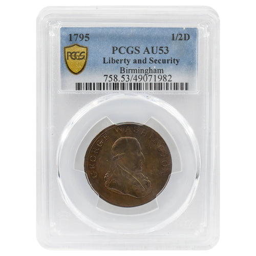 1795 Penny Liberty & Security AU53 PCGS