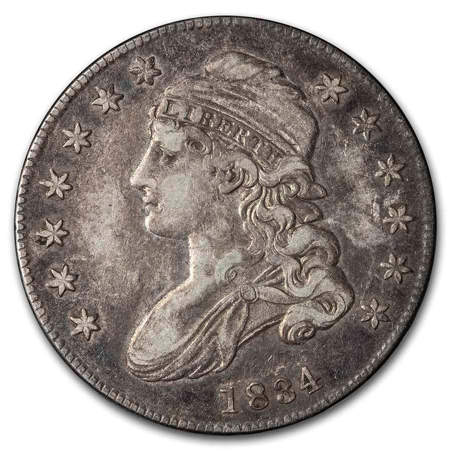 1834 Capped Bust Half Dollar (Sm. Date, Sm. Letters) - XF