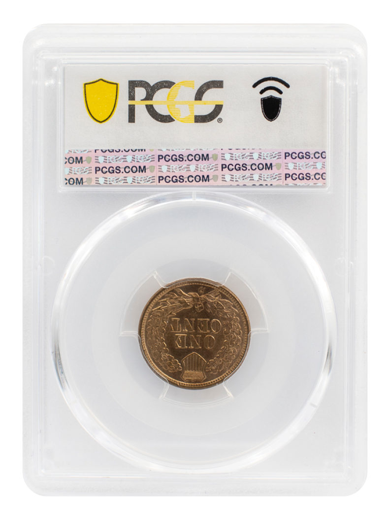 PCGS 1862 Indian Head Cent MS 63 with CAC "Green Bean"