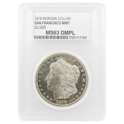 1878-S Morgan Dollar MS63 DMPL PCC