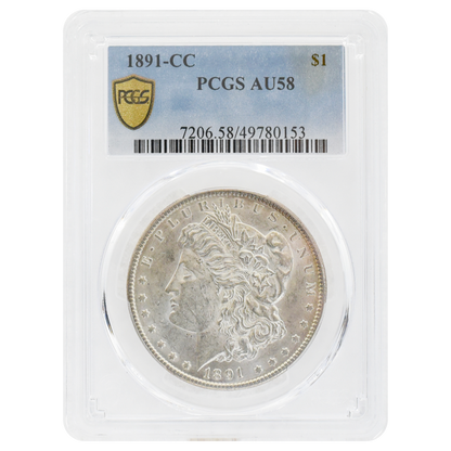 1891-CC Morgan Dollar AU58 PCGS